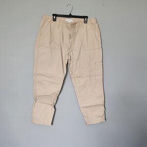 Womans Plus Liz Claiborn Tan Cargo Pants